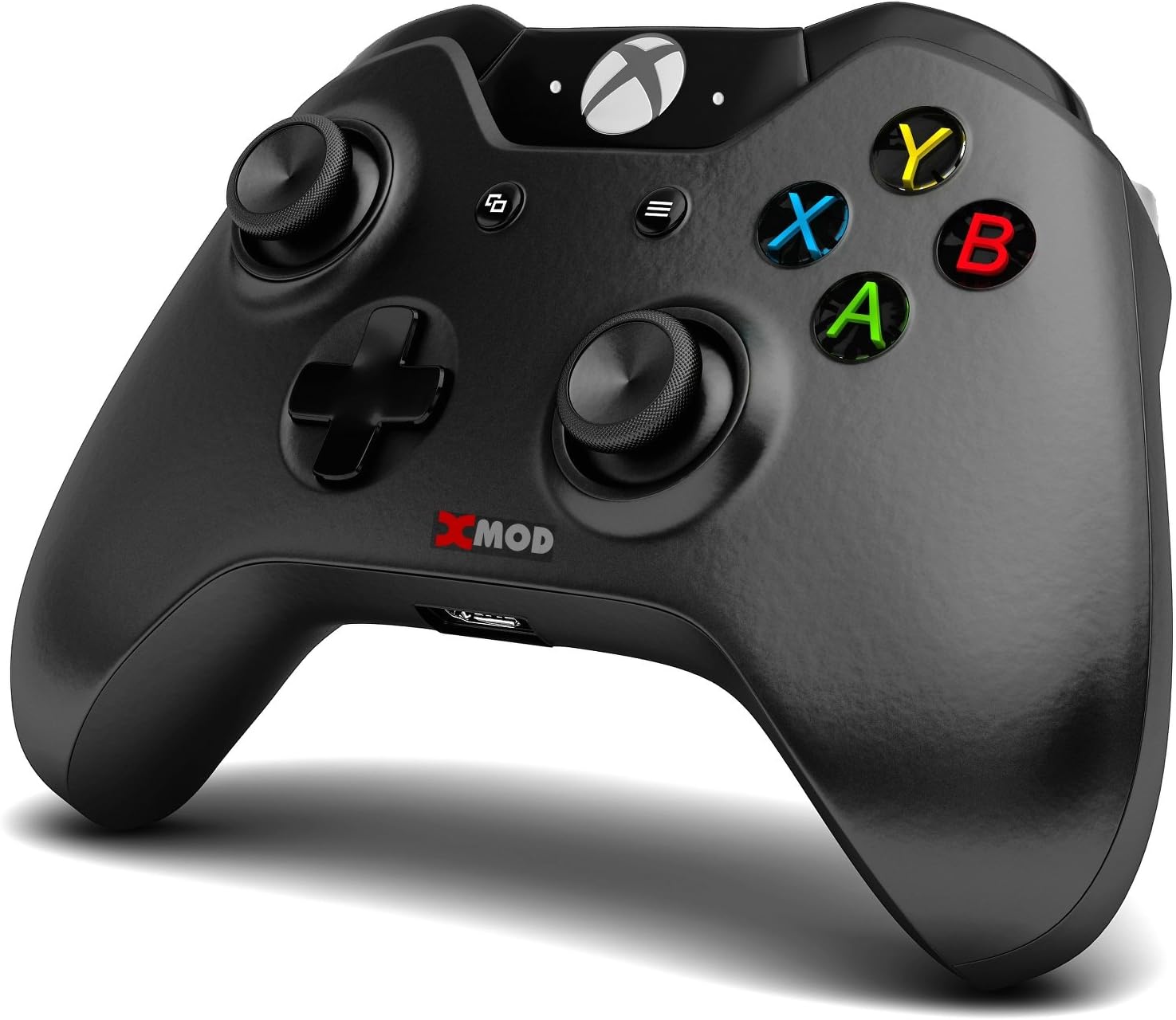 XMOD 100 Modes for Xbox ONE S MODDED Controller, Black Shell, White LED, Elite PRO Tournament MOD, Call of Duty, 100 Modes