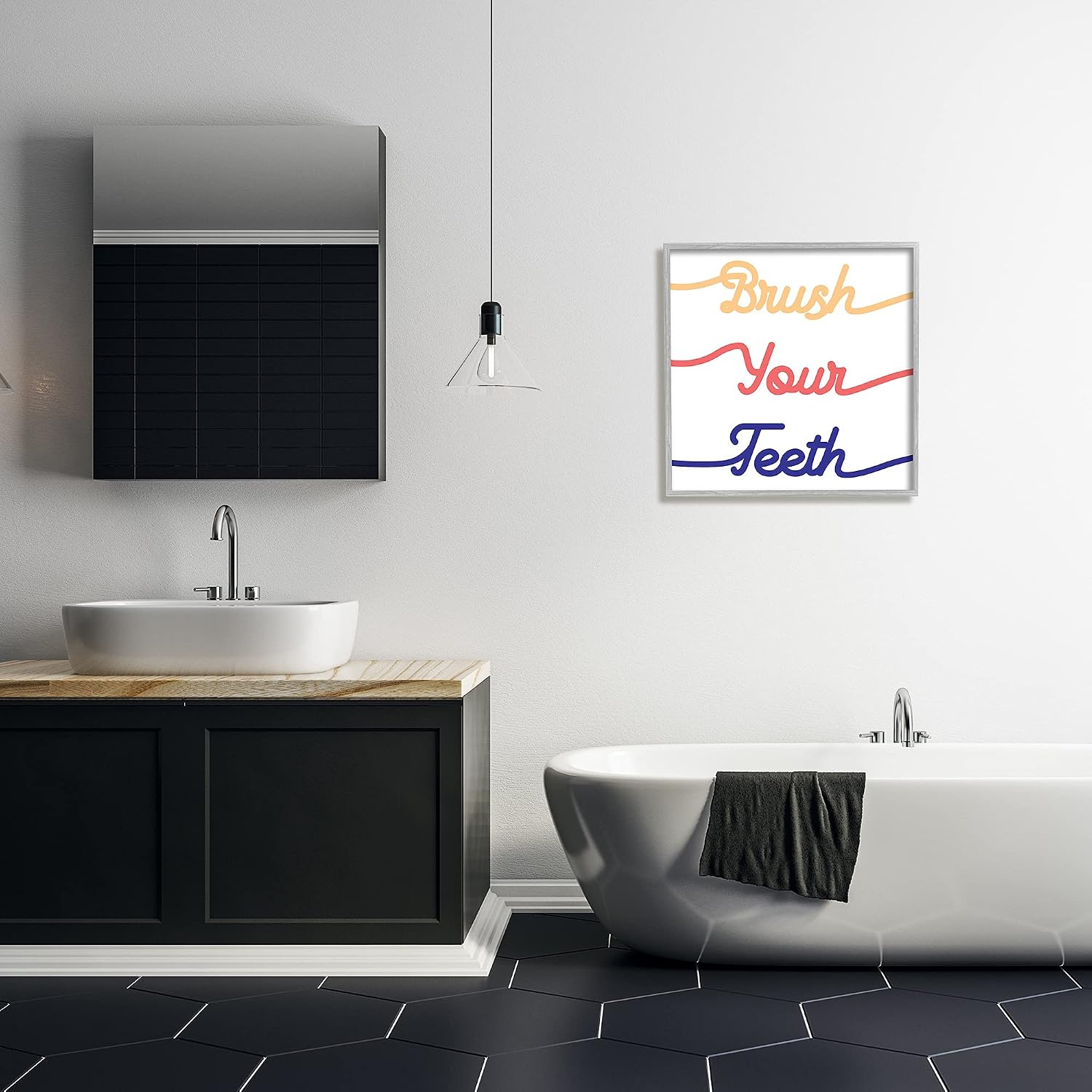 Stupell Industries Brush Your Teeth Children's Bathroom Dental Hygiene