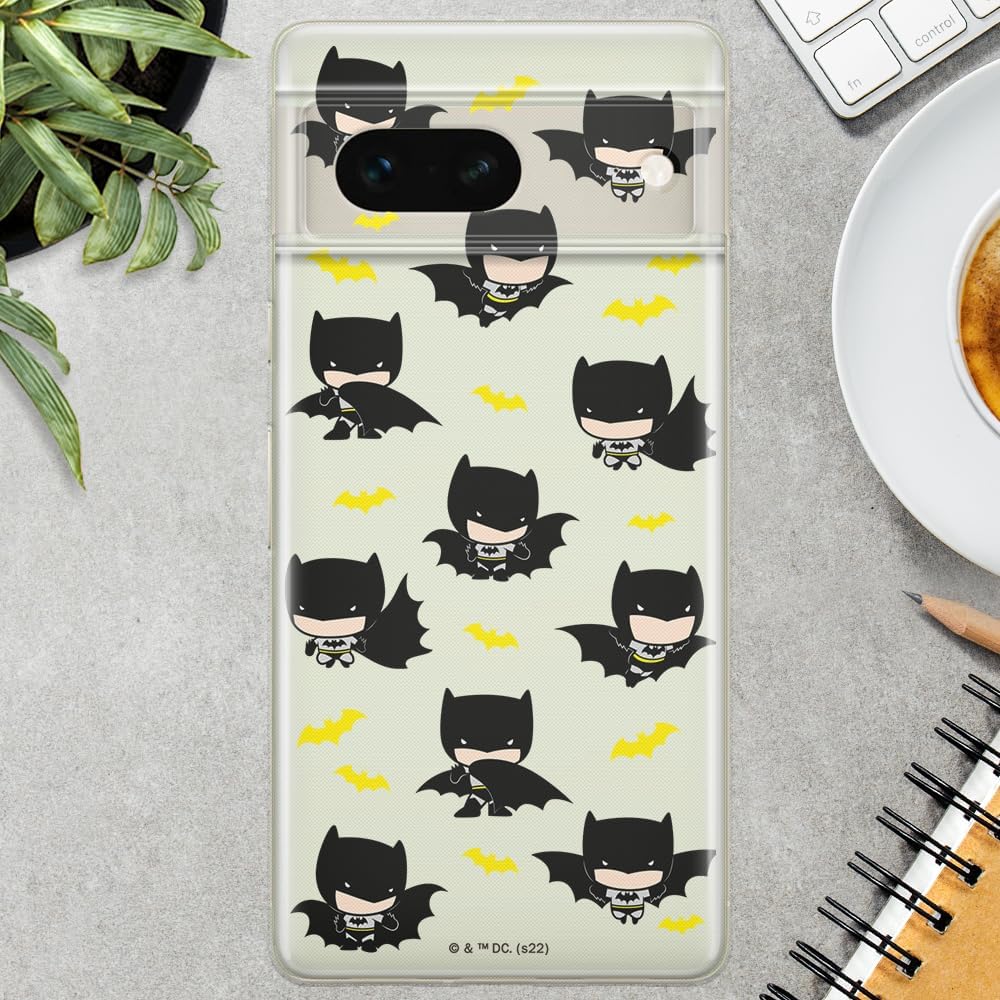 ERT GROUP Mobile Phone Case for Google Pixel 7 Original and Officially Licensed DC Pattern Batman 077 Perfectly Adapted to The Shape of The Mobile Phone, Partially Transparent