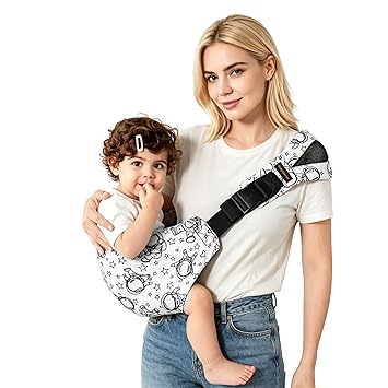 Baby Sling Carrier for Toddlers, Adjustable One-Shoulder Baby Carrier, Lightweight Breathable Baby Sling for Travel, Walking & Daily Use, Ergonomic Baby Holder,Hip Healthy Baby Sling Carrier