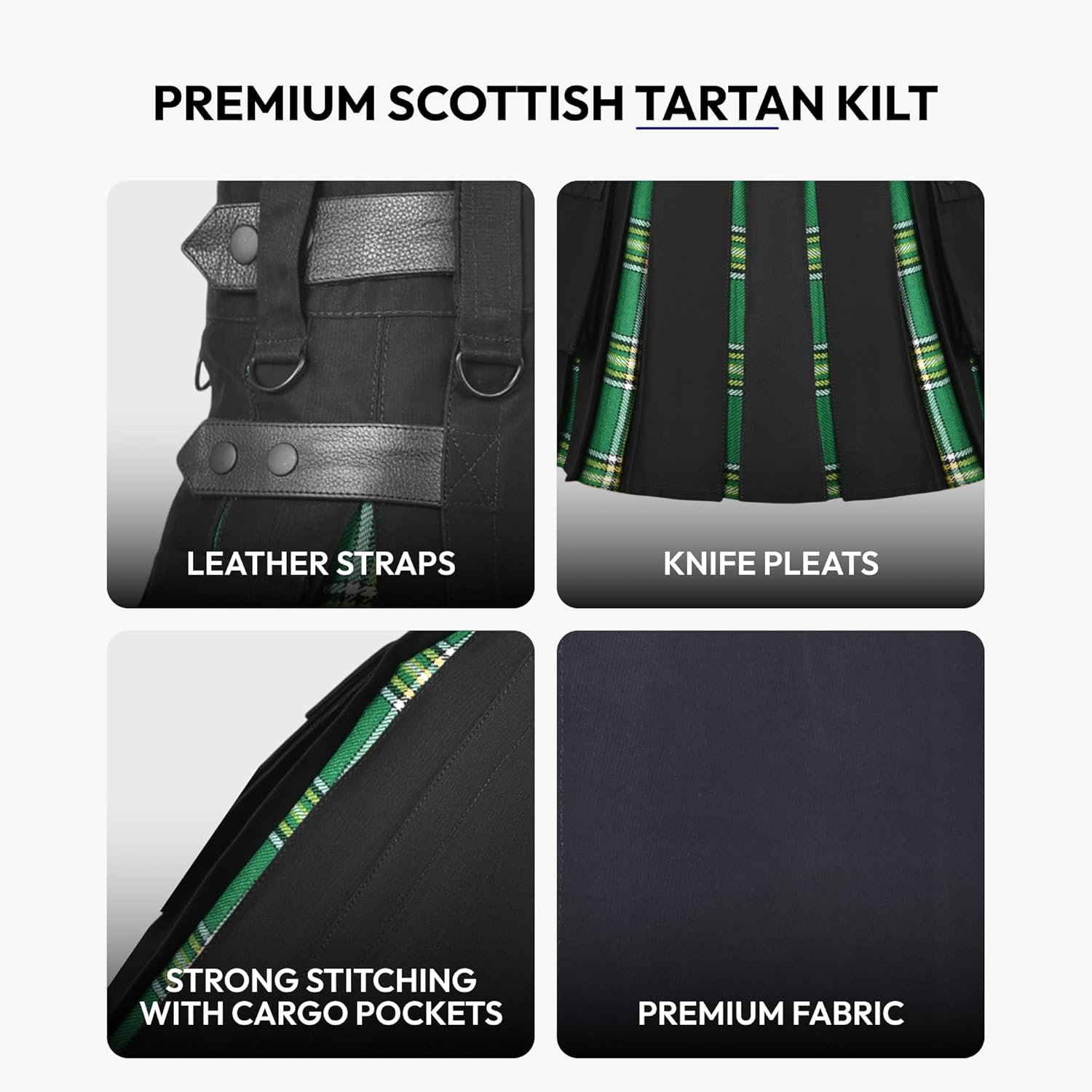 Hybrid Kilt for Women - Stylish Women's Kilt with Adjustable Closure- Acrylic Fabric Tartan Skirt for Comfort and Durability