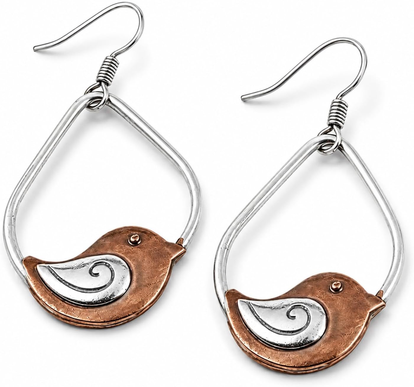 Bird Earrings for Women Boho Bird Branch Earrings Gold/Silver Birds Climber Earring Chunky Enamel Robin Birds Earring Cute Orange Stud Funny Statement Jewelry Accessories