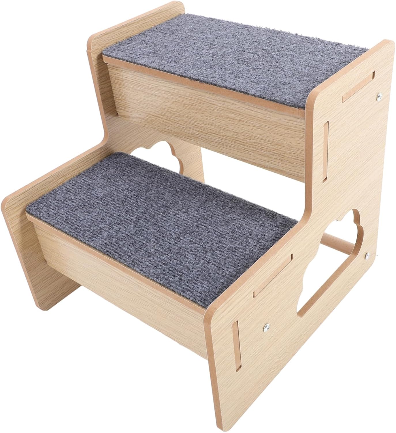 Portable Wooden Dog Ladder Pet Stair for Small Puppies and Senior Pets Sturdy Non-Slip Ramp for Mobility Support Easy to Clean Lightweight Steps Compatible with Indoor Use