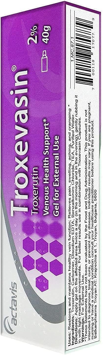 Gel 40g/1.4 Oz - Troxevasin Brand Medication Gel for Active Individuals, Unisex