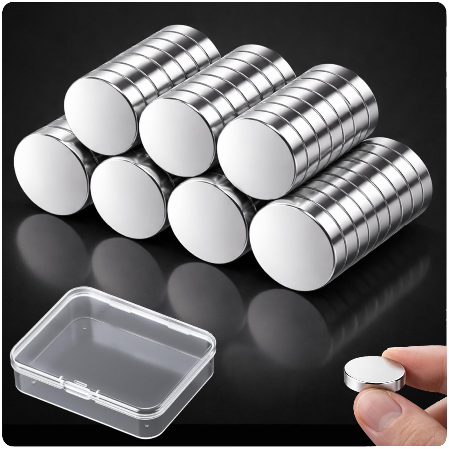 Magnete Stark Mini Neodym Magnete für Magnettafel, Kleine Kühlschrank Magneten Starker Halt, Mini Rund Magneten für Whiteboard, Handwerk