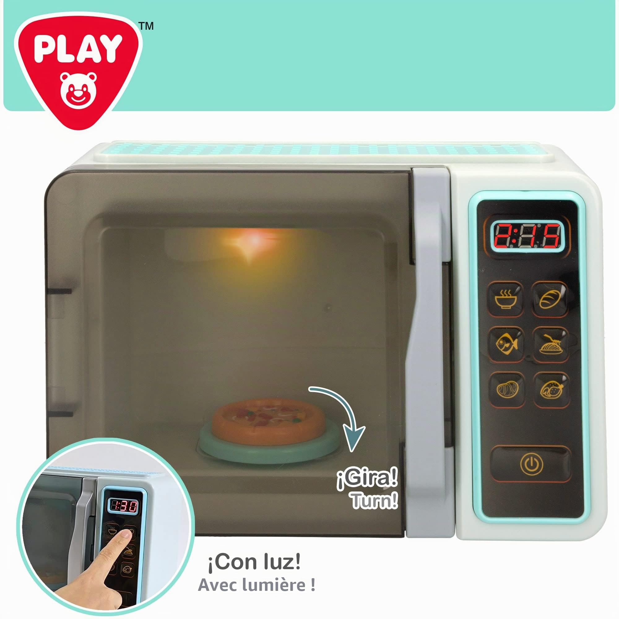 COLORBABY 46898, Micro-Ondes Jouet avec lumières et Sons, Jouer, Accessoires de Cuisine Jouets pour garçons et Filles, Piles incluses, Appareils de Jeu, Cadeaux pour Enfants