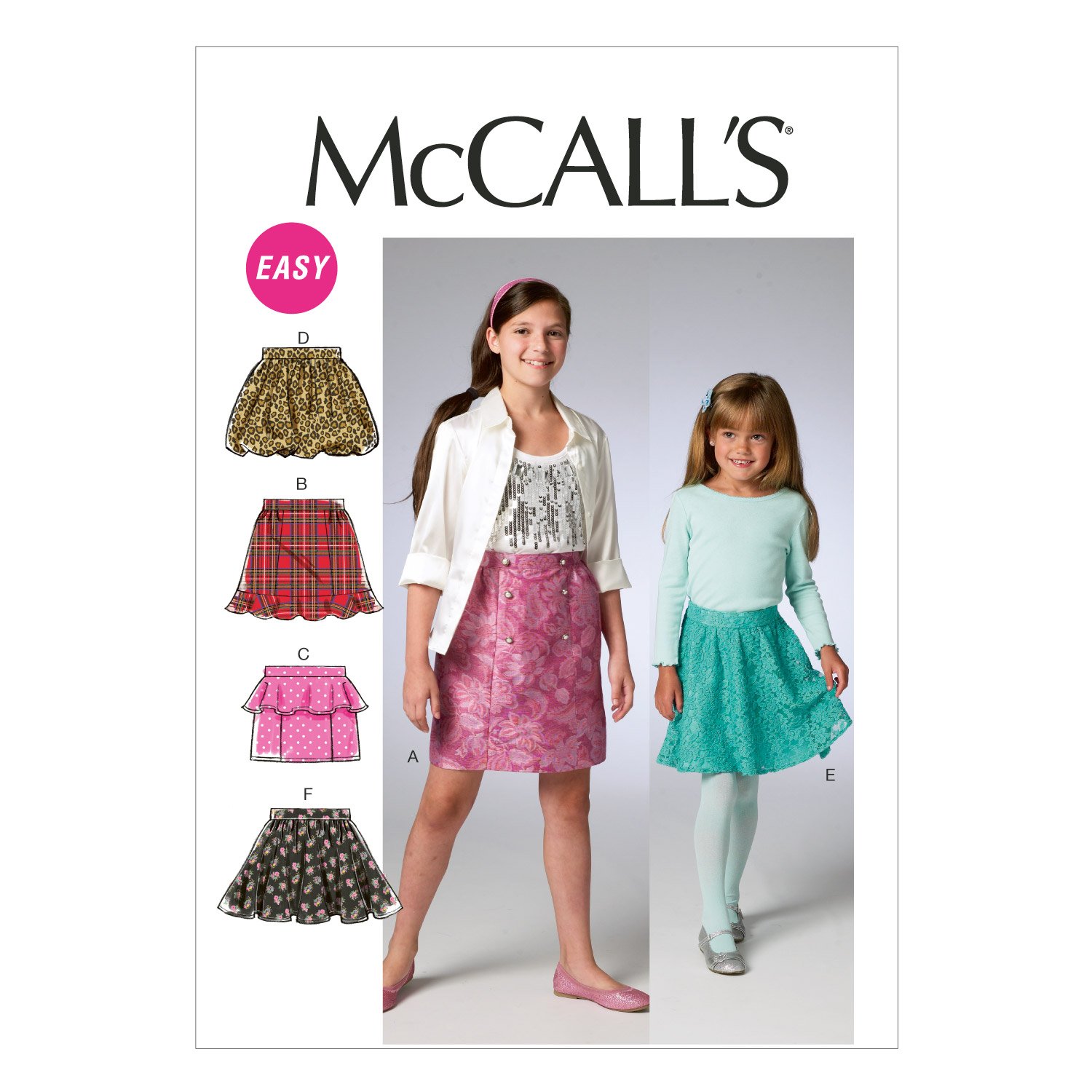 McCall Pattern Company M6830 Children's/Girls' Skirts Sewing Template, Size CHJ