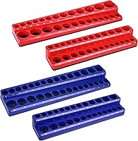 Vista 8 de Juego de 2 organizadores magnéticos SAE y métrico de 1/2 pulgada (enchufe no incluido)