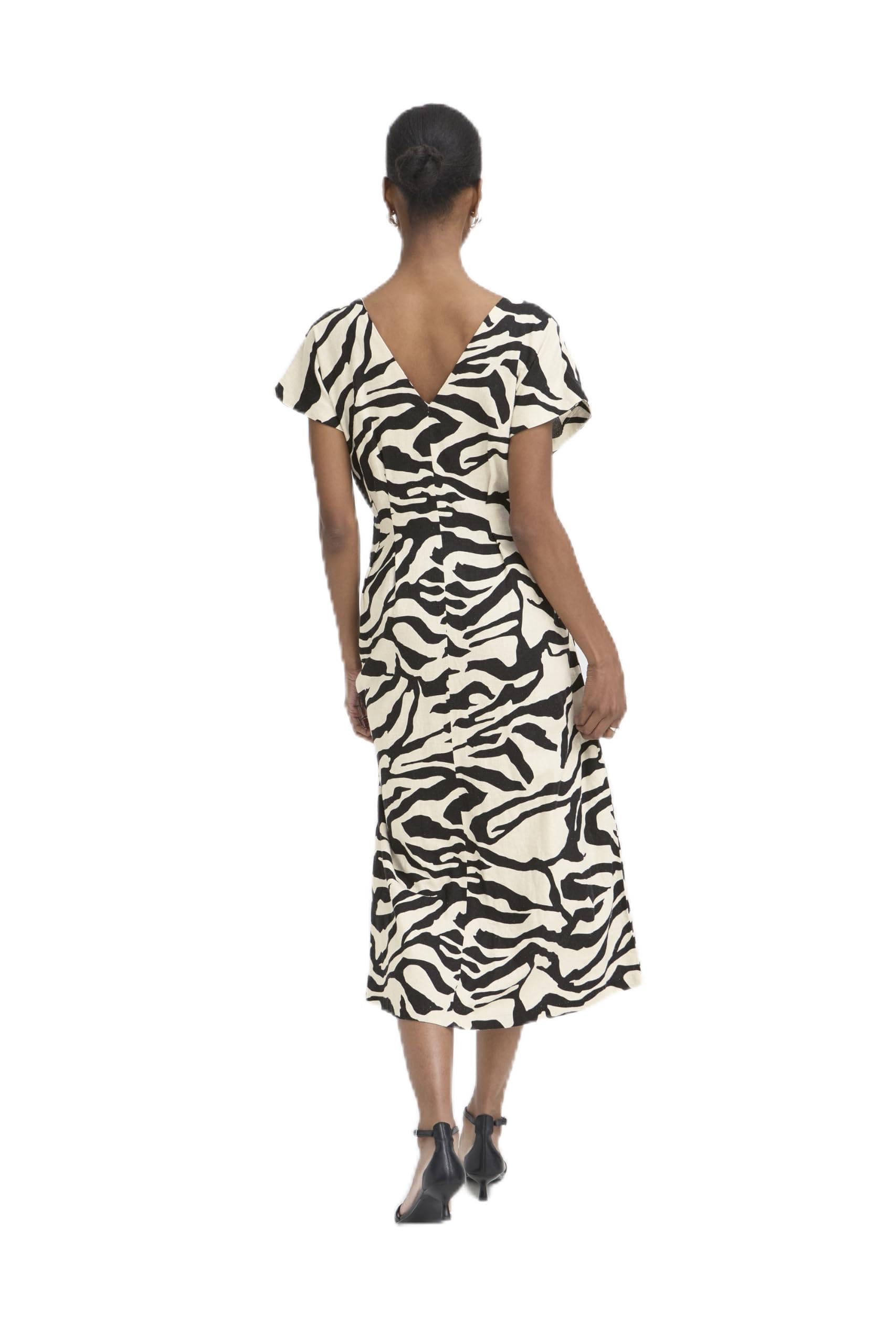 Ichi Beige Midi Dresses, Female, M, Midi Dresses