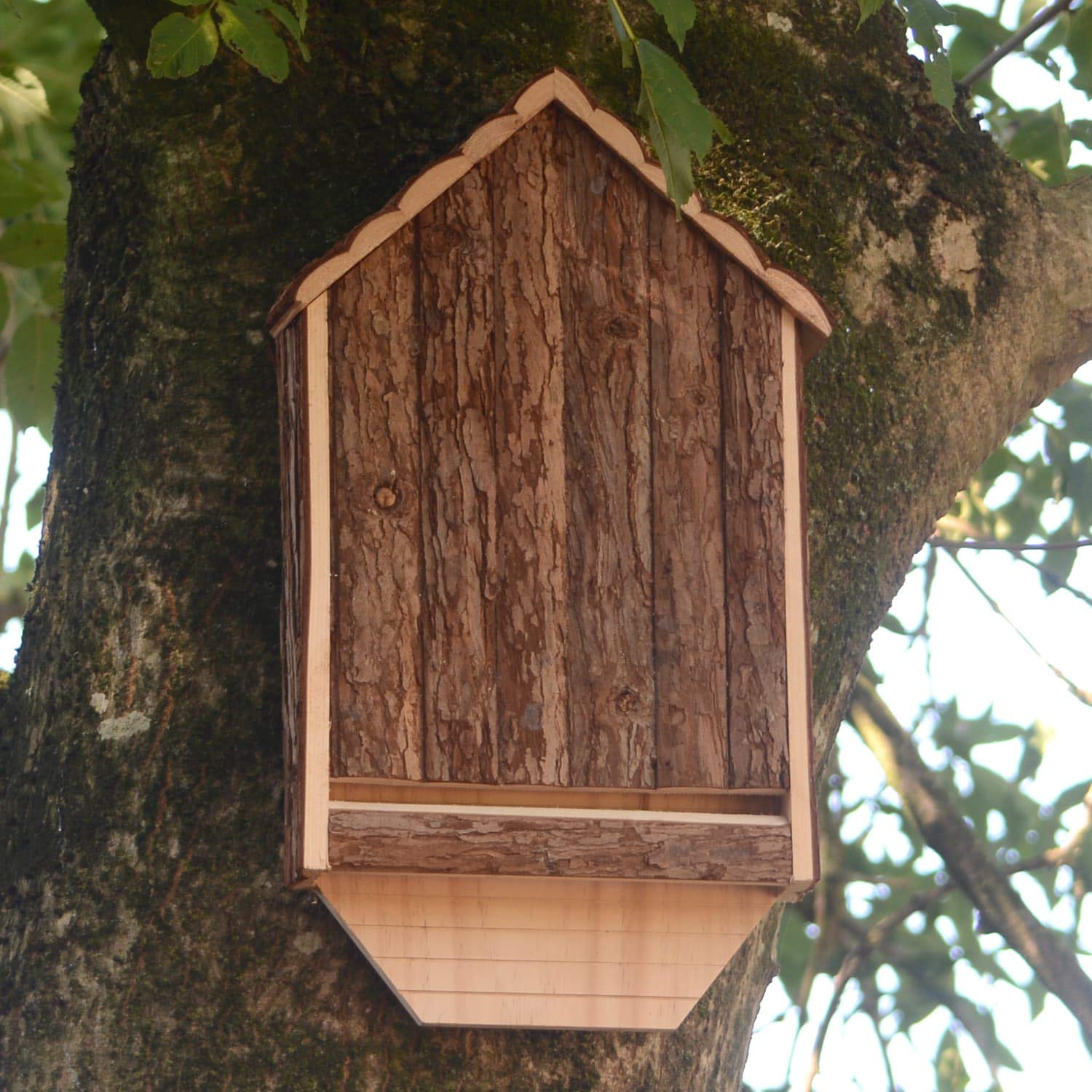 CKB LTD Fledermaushaus aus Holz für den Außenbereich – Hotel kann auch für den Winterschlaf verwendet Werden, Haus für den Garten, 30,5 x 6,5 x 46,5 cm