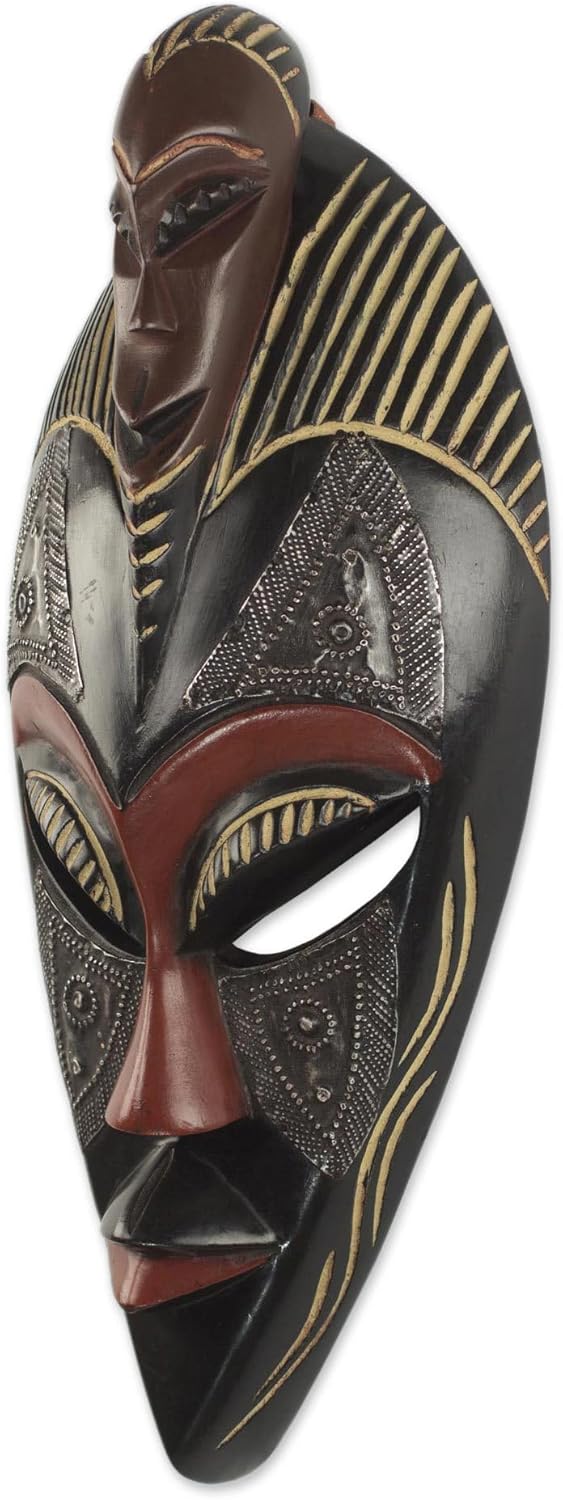 NOVICA Handmade Good Thing African Wood Mask