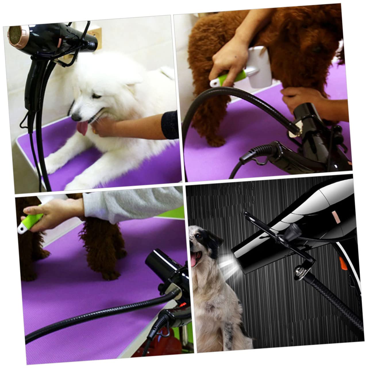 WOONEKY Supporto Per Asciugacapelli Clip Supporto Per Asciugacapelli Strumento Per Toelettatura Degli Animali Domestici Robusto e Resistente All Usura Antiruggine Regolabile in Altezza