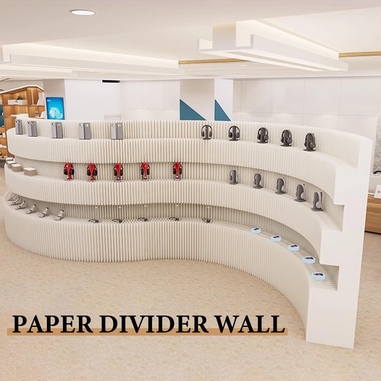 Divisori per ambienti, Parete divisoria pieghevole for ufficio domestico(5x2.4m/16.4x7.87ft)