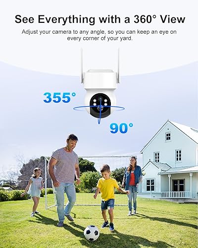 Miniatura 3 de Cámara de seguridad solar inalámbrica de 4MP para exteriores, cámara PTZ de vigilancia doméstica WiFi 2K con reflector, detección humana, alarma de