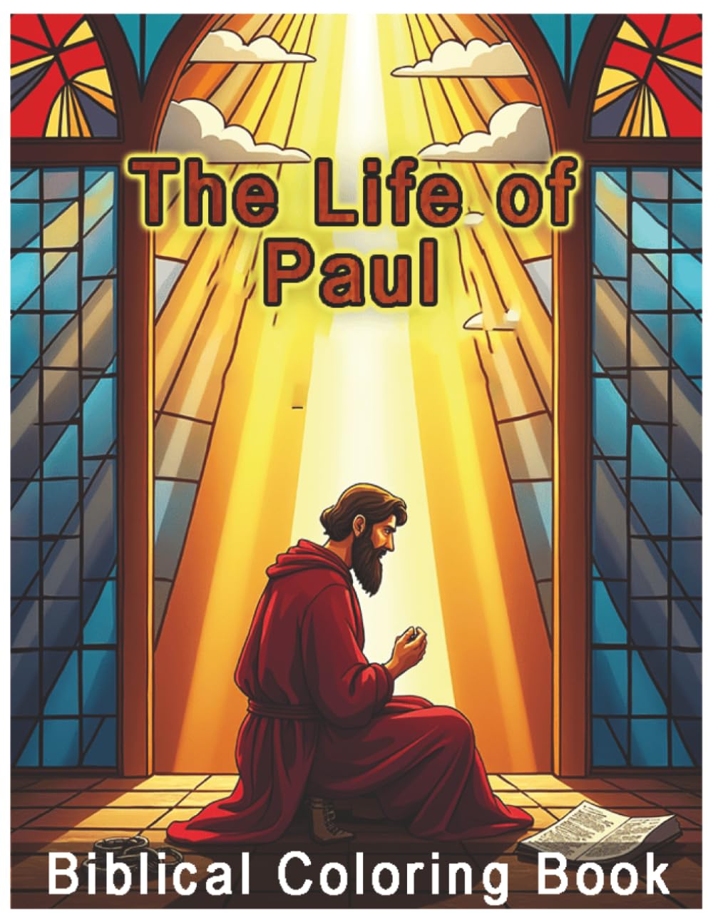 Bible Stained Glass Coloring Book: The Life of Paul | Bible Stories | Christian Coloring Book, Christian Stories, Disciples of Jesus: Bible ... book, Sunday school Activity Book, Noah's Ark