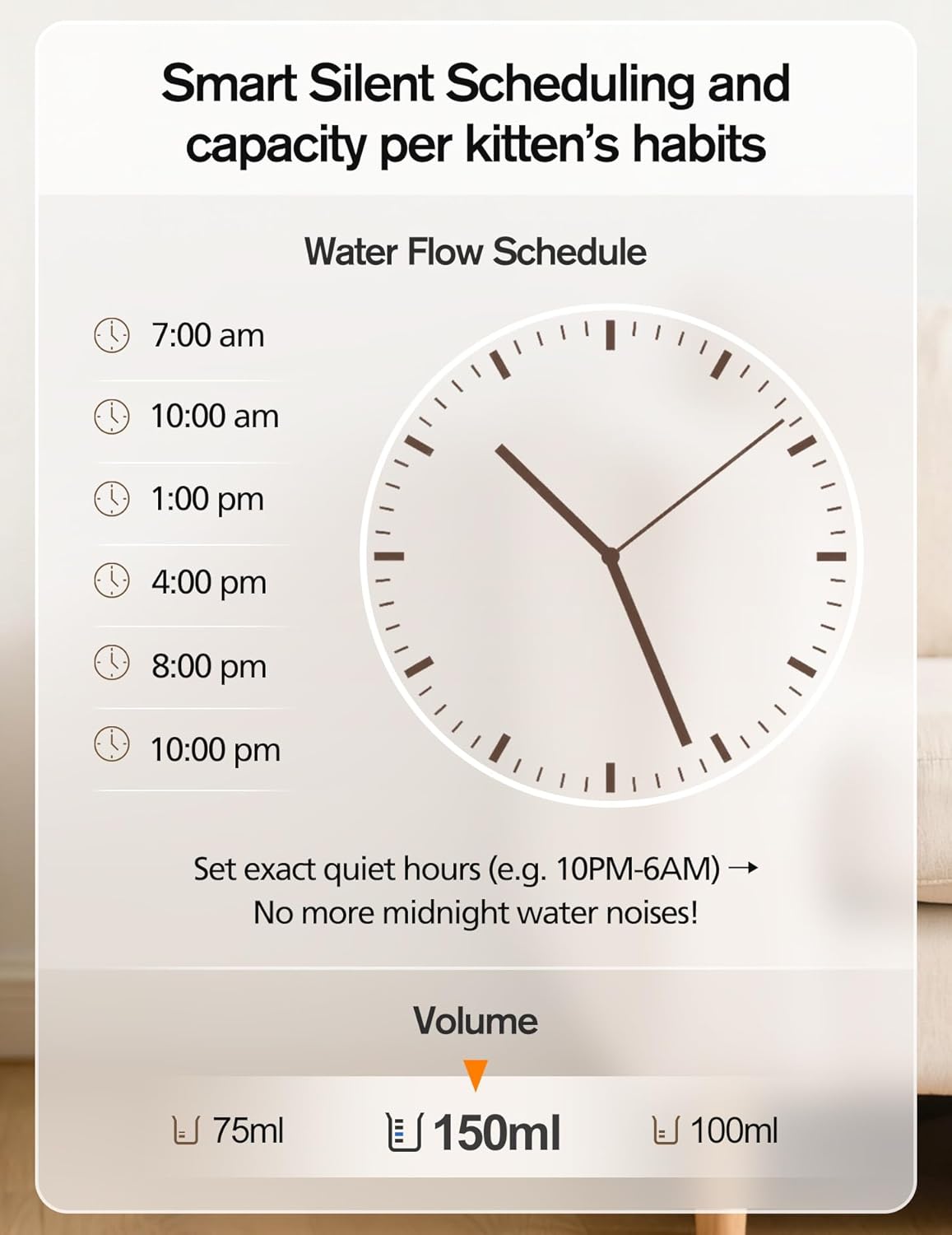 Wireless Cat Water Fountain with No Filters, 180-Day Battery & Precision Flow Control,3.5L Smart Pet Water Dispenser with Wastewater Separation & Custom Scheduling for Cats & Dogs, White