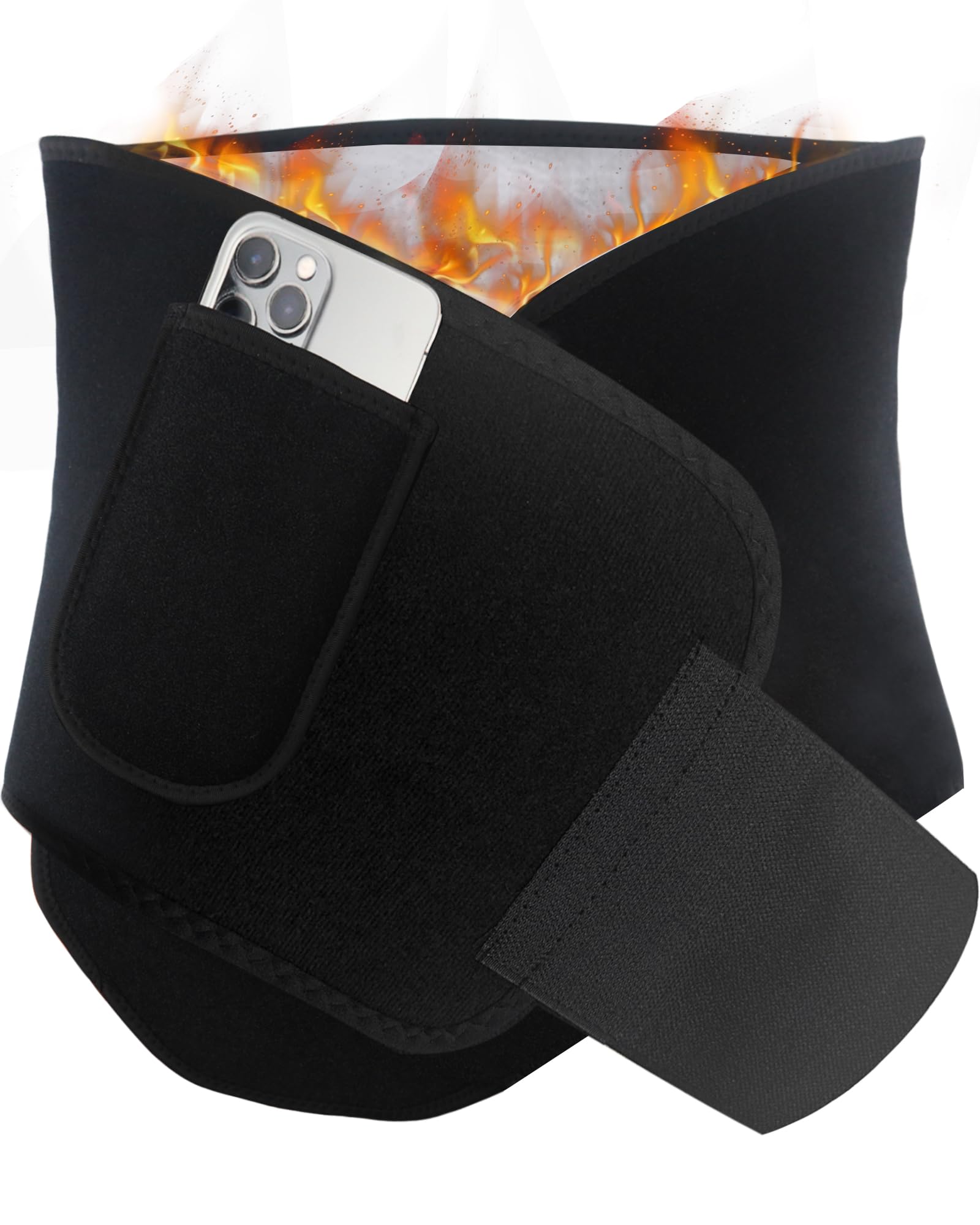 Faja Reductora Mujer y Hombre,Cintura Entrenador,Faja para Gimnasio de Neopreno,Cinturón Lumbar Abdominal de Ayuda para Sudar y Hacer Deporte