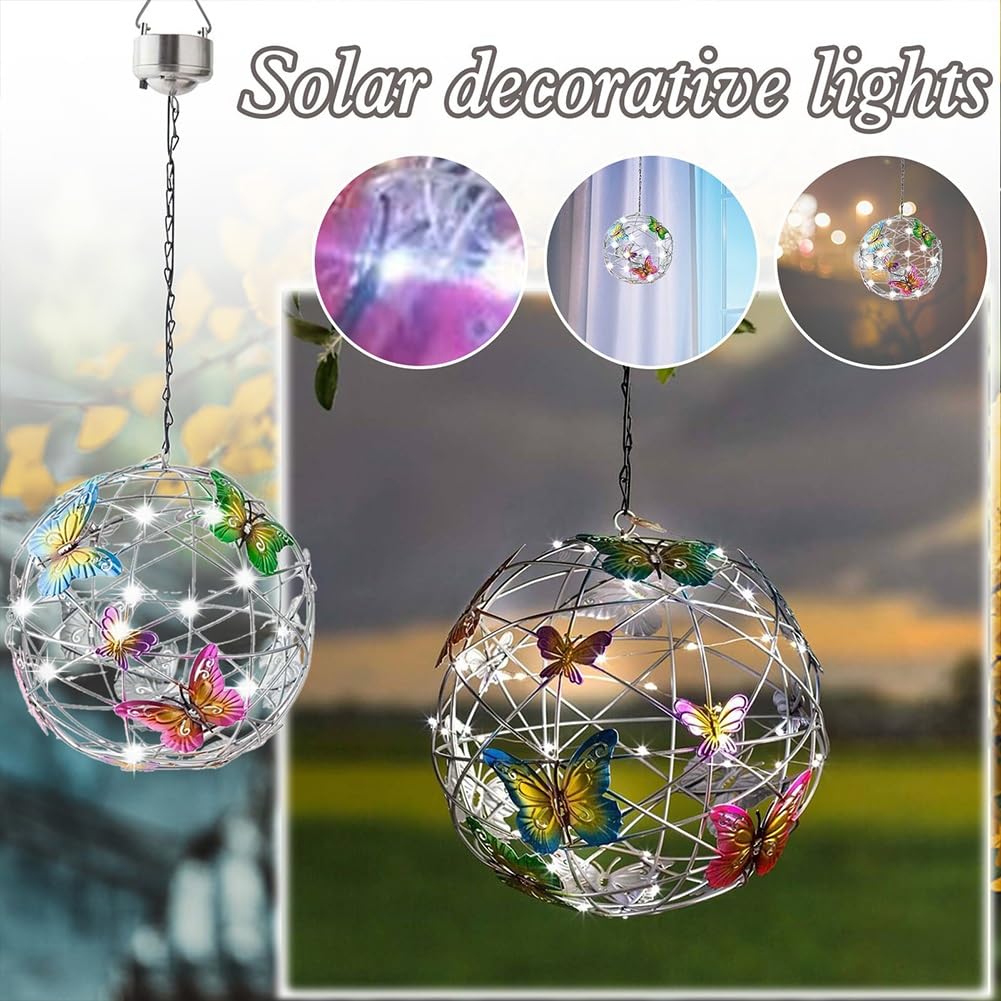 4 Lampes Solaires D'extérieur, Suspension Solaire En Métal, Lanterne D De Jardinage Et Decoration De Jardin Et De Cour 98989971