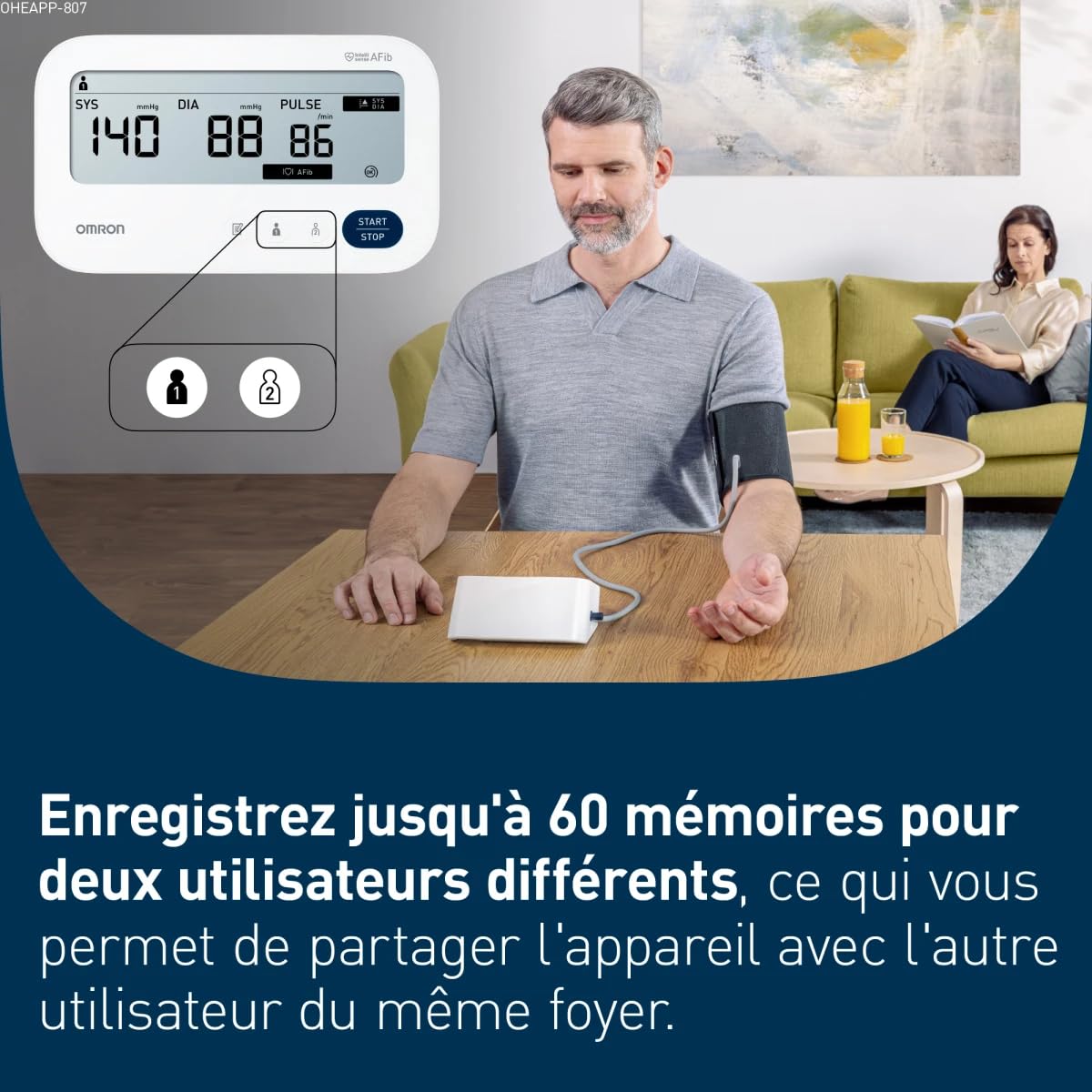 OMRON M3 Comfort AFib - Sfigmomanometro automatico della parte superiore del braccio, rilevamento della fibrillazione atriale + manicotto IntelliWrap, misurazione 3 volte