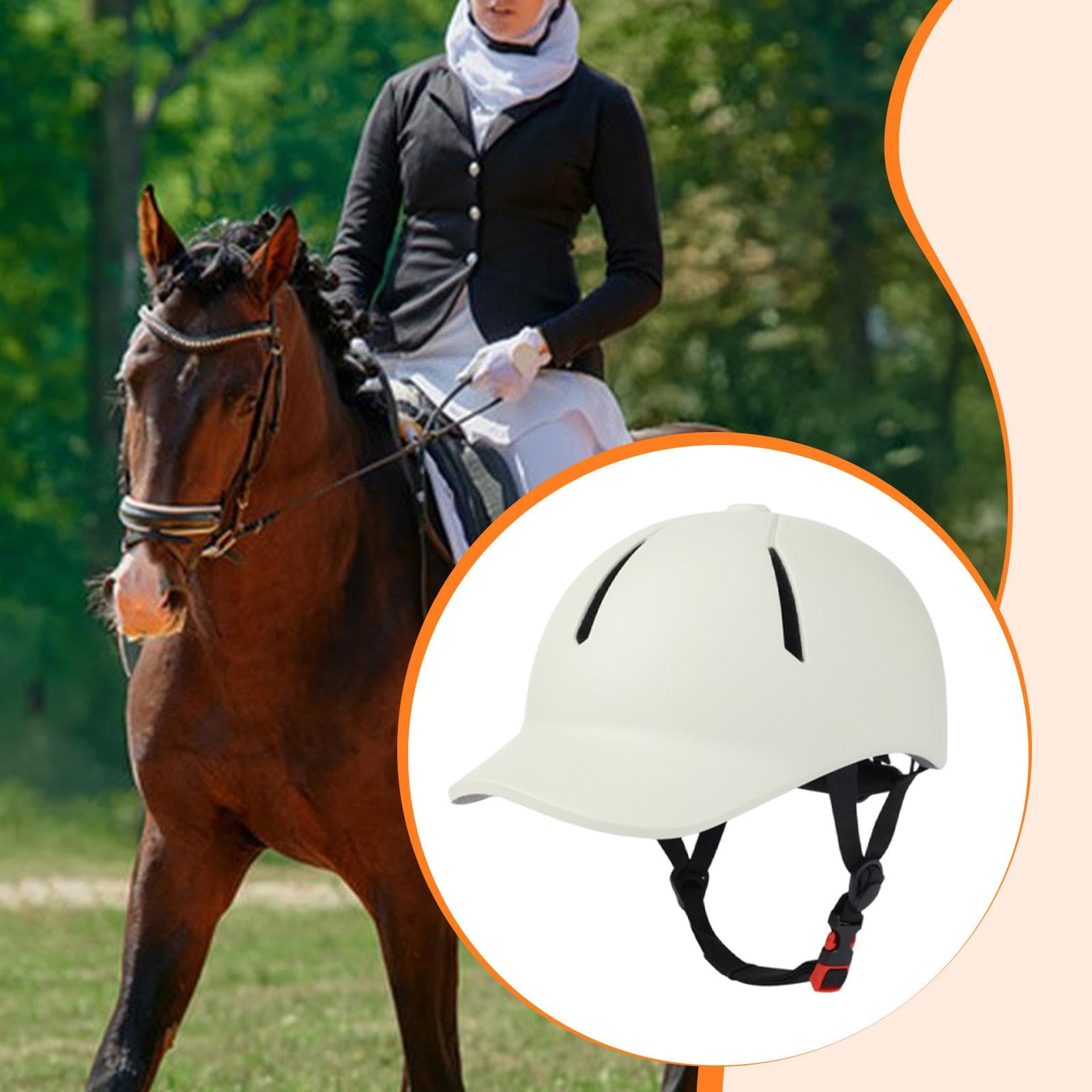 Casco Ecuestre de para Equitación con Protección Resistente y Ventilación Ajustable Fabricado en PC Adecuado para Ciclismo Senderismo y