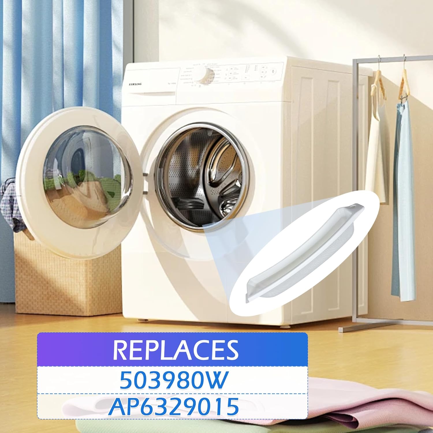 503980W Dryer Lint Filter, Compatible with Speed Queen Amana Alliance Laundry Systems, Replaces AP6329015 PD00042786 TU21443 D503980W 503980, Mesh Vent Screen