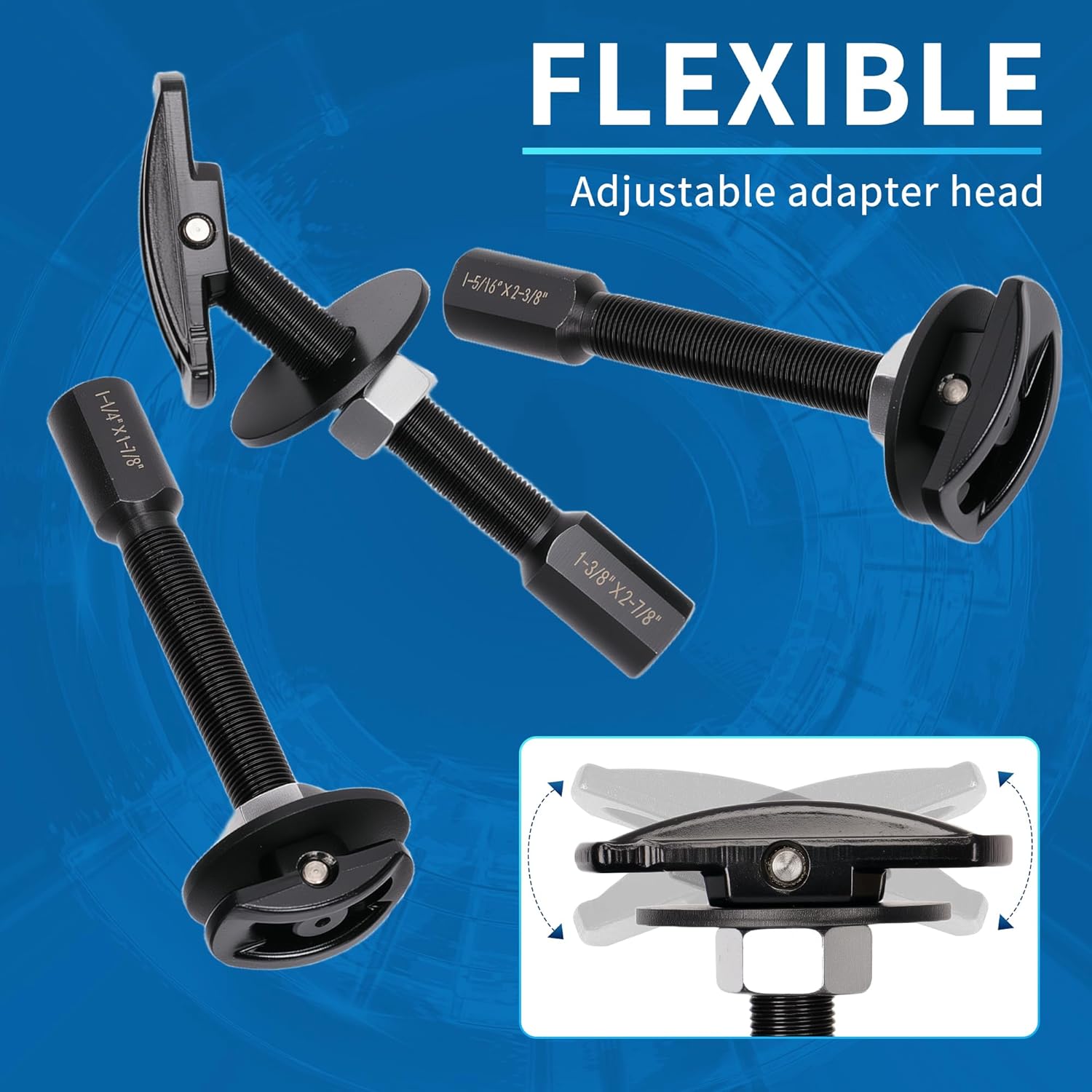 Rear Axle Bearing Puller Tool Set, 3PCS Axle Bearing Puller Extractor, Rear Axle Bearing Removal Tool Kit, Puller Slide Hammer Kit