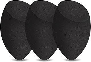 Makeup Sponges, 3-Pack Foundation Blending Beauty Sponge, Professional Beauty Makeup Set for Dry & Wet Use (Black)…