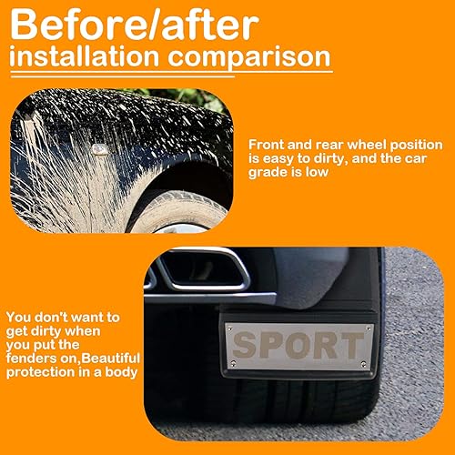 Miniatura 4 de jeseny 2 solapas de barro para automóvil material suave protector de lodo universal para automóvil protección de lodo contra salpicaduras delantera