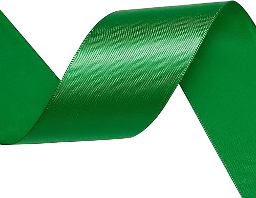 Miniatura 2 de VATIN Cinta de satén de poliéster de una cara moradaberenjena de 1-12 pulgadas de ancho, carrete de 6 yardas, perfecta para decoración de bodas,