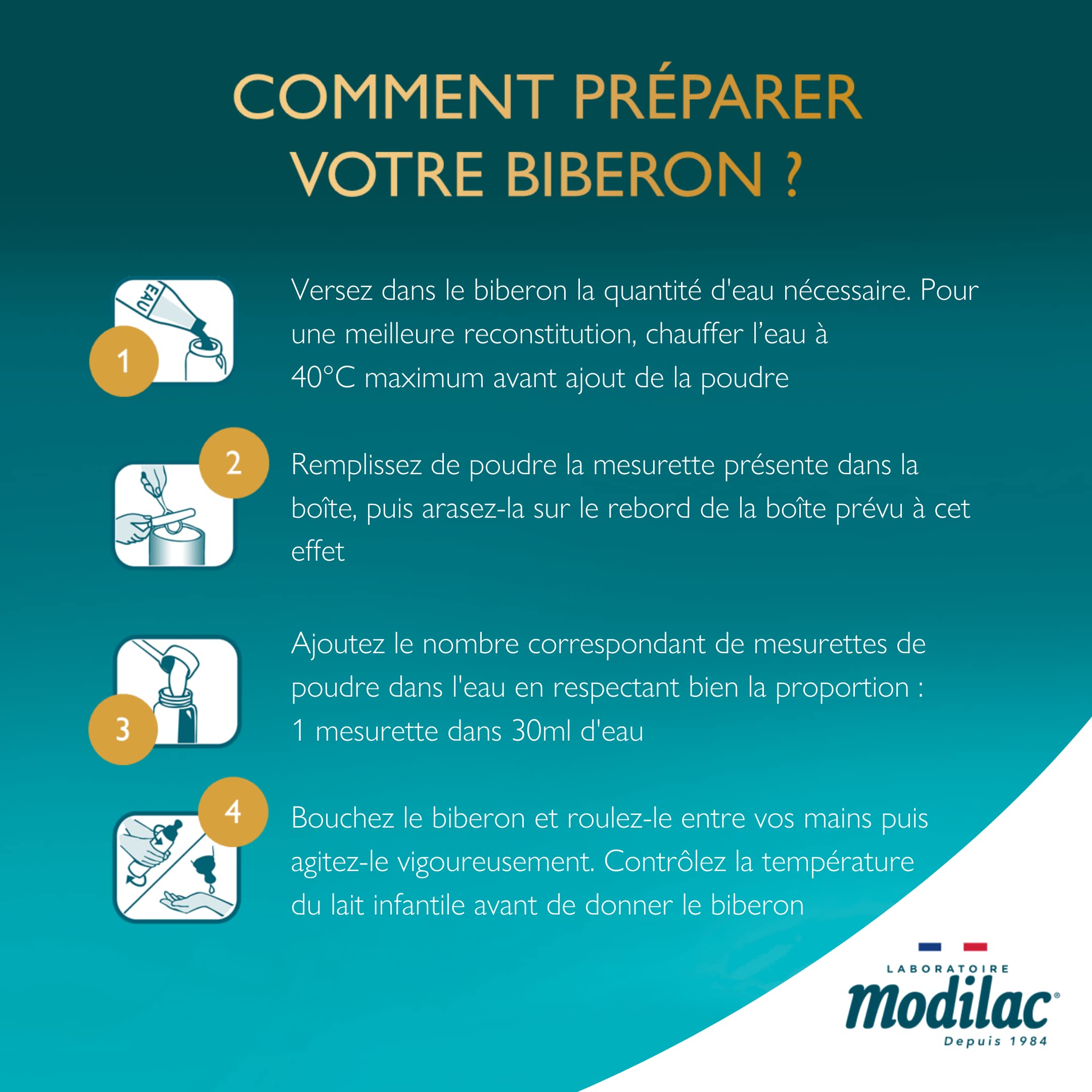 Modilac - Lait Infantile en Poudre Doucéa+ Croissance - Lait 100% Français - Fer, Zinc, Acides Gras Essentiels - Fabriqué en France Sans Huile de Palme - Lait 3e Age, de 12 à 36 Mois