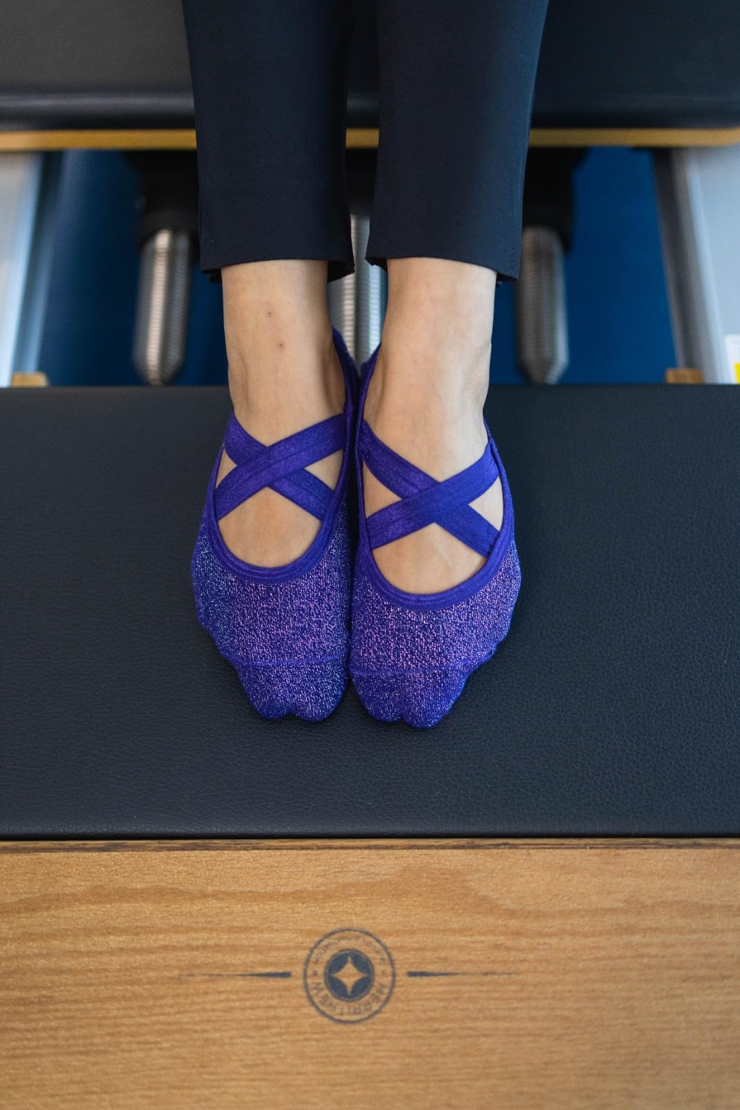 Mint & Oak Women Non-Slip Pilates Socks with Grips Ankle Length Pack of 2 | Silicone Cotton Pilates Socks | Ideal For Yoga, Pilates, Gym, Workout, Barre, Aeriel | Cute Women's Gift | Free Size 3