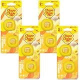Chupa Chups Car Air Freshener, Vanilla Cream - Long Lasting Car Fresheners with Fun Scents, Colorful and Vibrant Air Freshener for Car, Unique Car Freshner Perfume Deodorizer- 4Pack (8pcs Total)