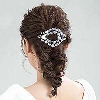 Vista 4 de 3 piezas de pinzas de cabello francesas Concord para mujeres - Pinzas curvas de agarre fuerte y antideslizantes para cabello grueso y fino