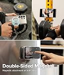 Ringke Dual Magnetic Silicone Ring for MagSafe Phone Grip - Black | [Double Sided Magnet] Soft Slim Lightweight Flexible Finger Phone Holder for iPhone, Samsung Galaxy, Pixel Magnetic Case