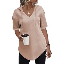 Cuptacc Pullover Women's Hoodie Long Sleeves V-Neck Sweatshirt Plain Drawstring Top Hoodie V-neck tops sweatshirt plain casual summer soft comfortable elegant casual airy fashion