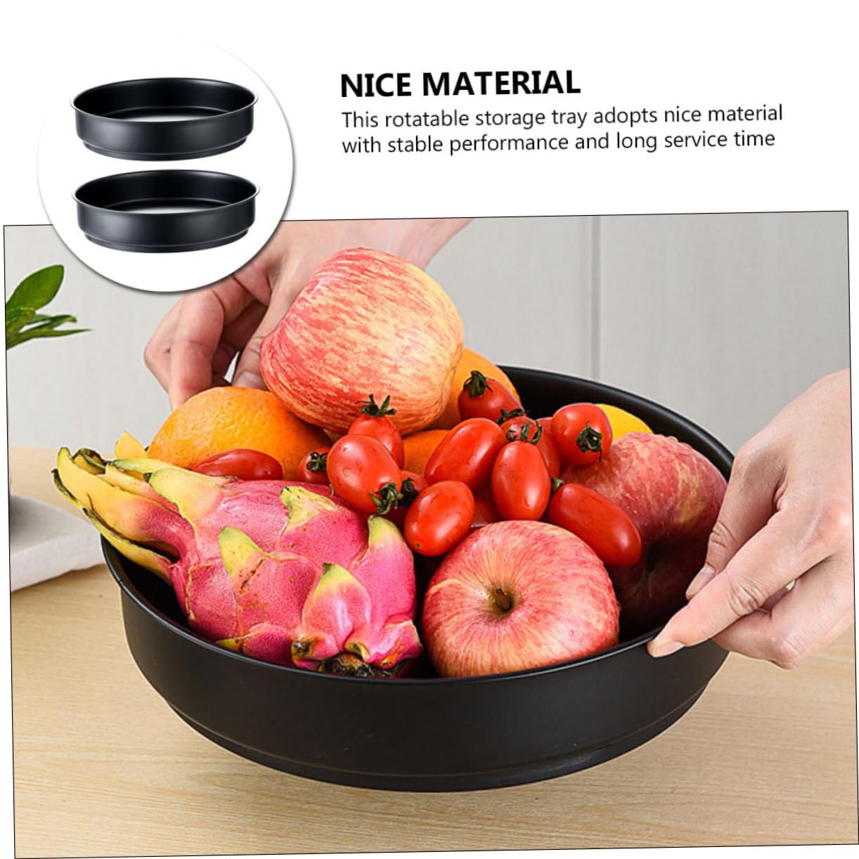 Plateau pour Bocaux D'épices Cuisine Rotatif 2 Pièces Acier Inoxydable
