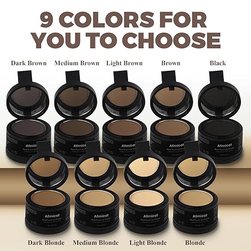 Miniatura 7 de Polvo instantáneo de línea de cabello, color de cabello para retoque de raíces para cobertura de canas y adelgazamiento del cabello, cobertura de