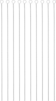 Beadalon Twisted Beading Needles, Asian, Heavy, .019 in, .49 mm / 10 pc