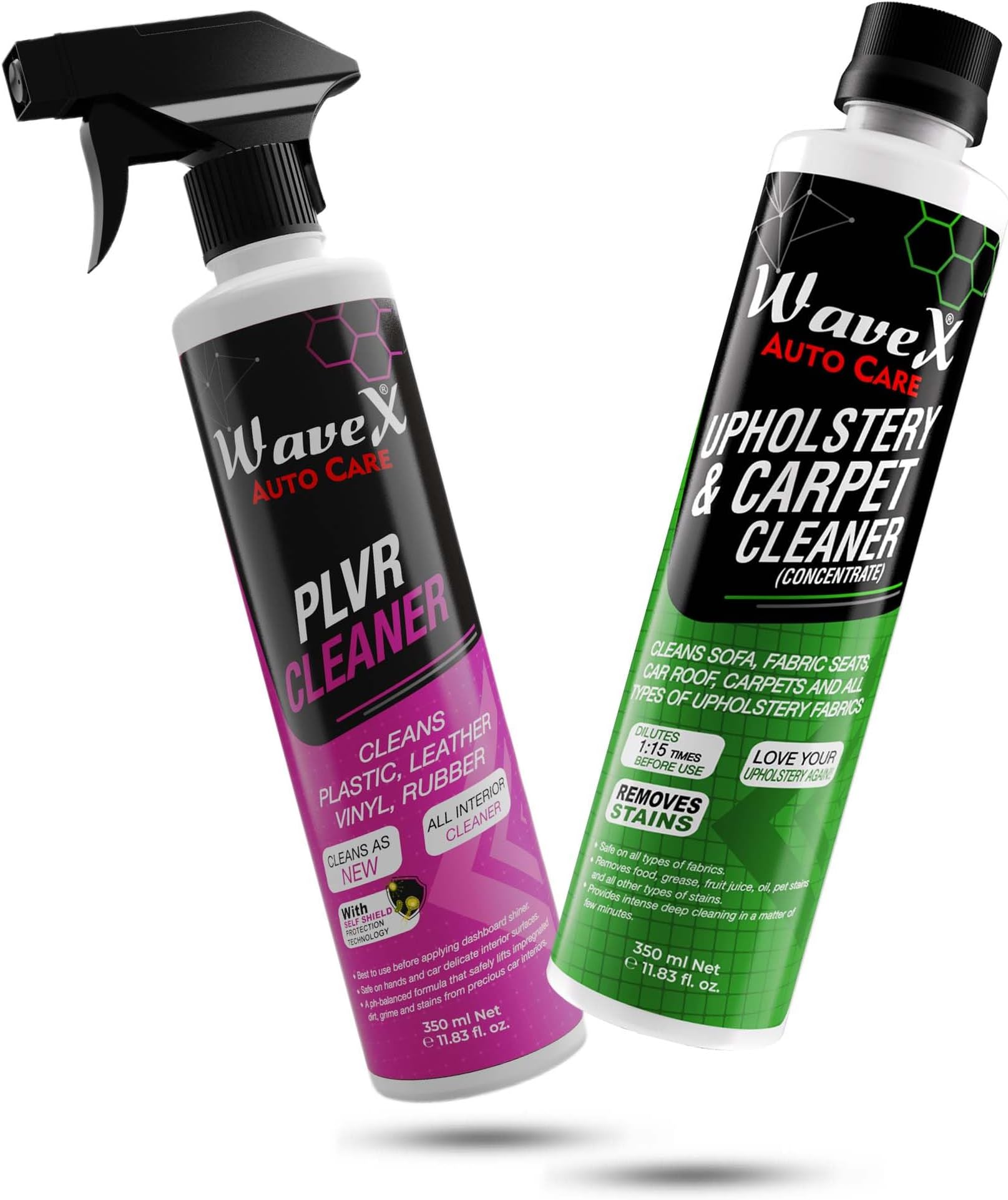 Wavex Plastic Leather Vinyle Rubber Cleaner with Carpet Cleaner