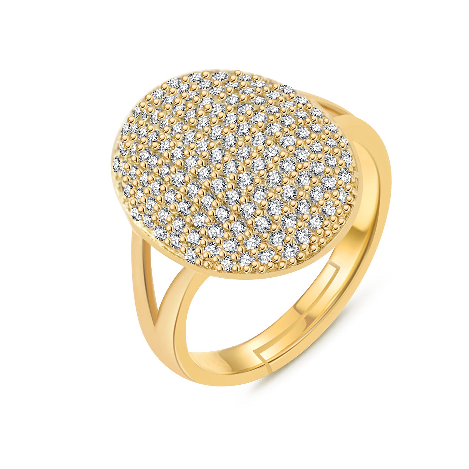 Winssigma Gold Cubic Zirconia Ring for Women, Bella Ring Fushia Heart Diamond Ring Lip Ring Paper Clip Ring for Women