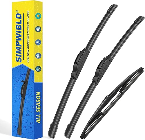 Vista 55 de SIMPWIBLD 3 limpiaparabrisas de repuesto para Hyundai Santa Fe/2013-2016 Mazda CX-5/2001-2007 Toyota Corolla 2007-2012, repuesto de equipo original