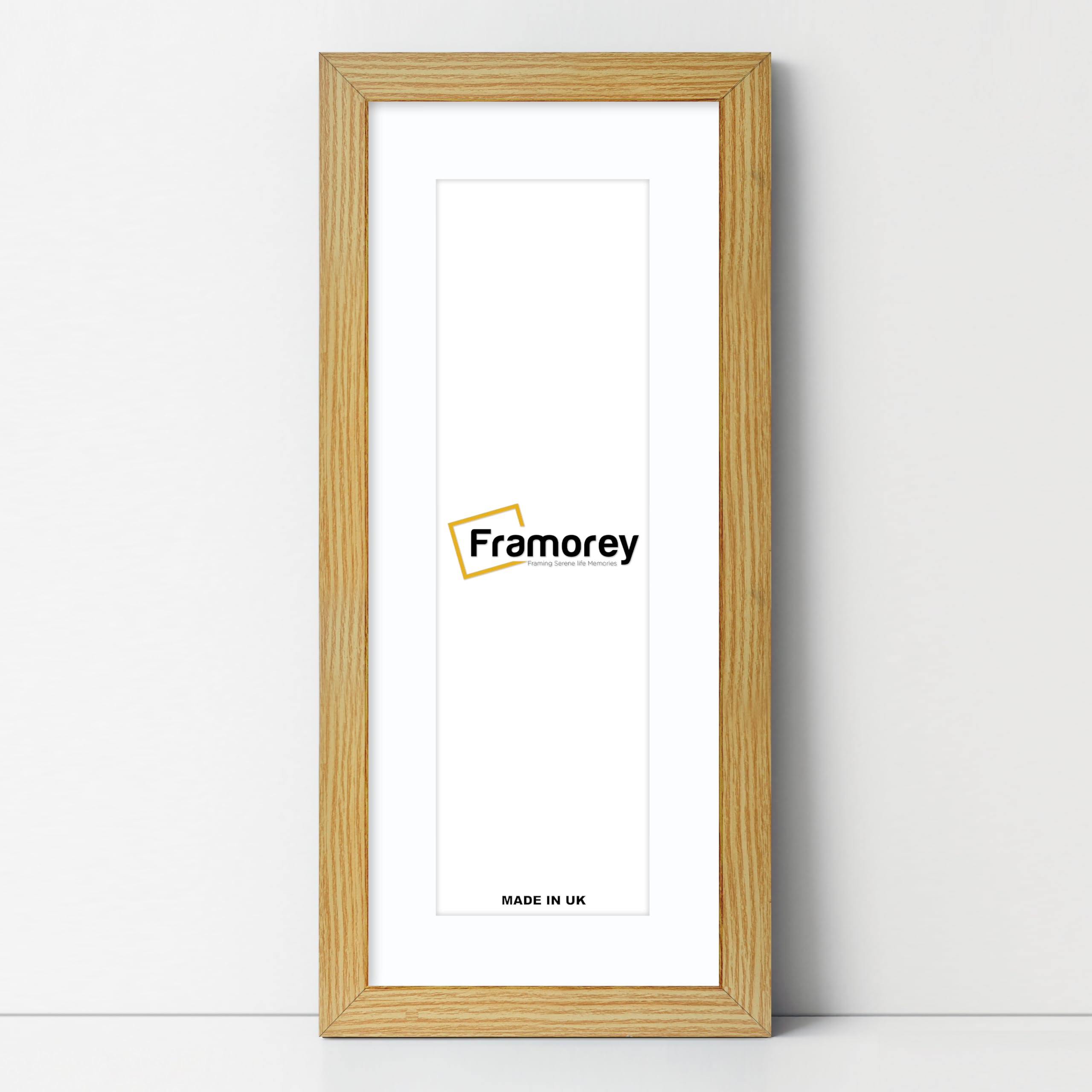 FRAMOREY Serene life Memories Panoramic Modern Flat Pine Picture Frame, 28x12" Size, White Mount