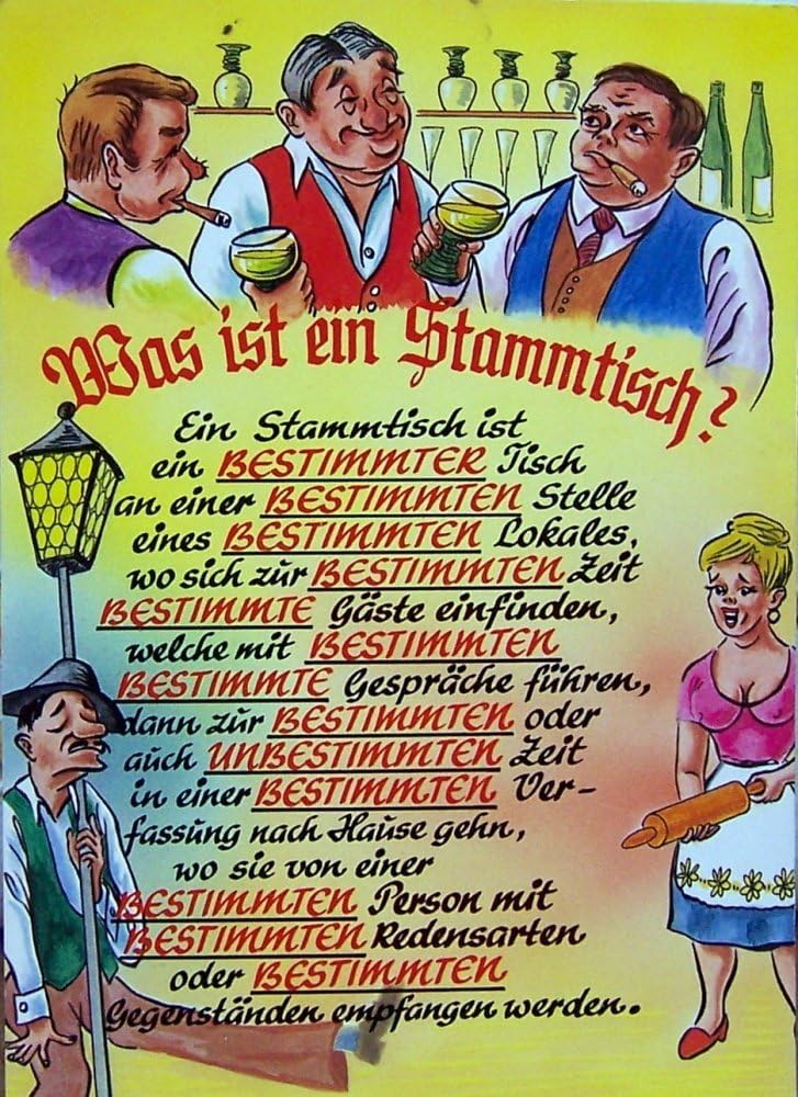 EIGEN 63730 Postkarte Was ist ein Stammtisch? Amazon.de Bürobedarf