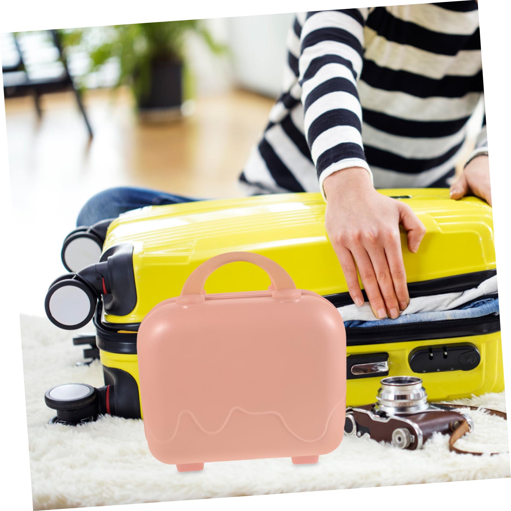 Valigetta Cosmetica Rigida Da Viaggio Organizer Leggero Per Make-up e Toiletries Design Compatto e Spazioso Perfetta Per Viaggi Affari e Vacanze