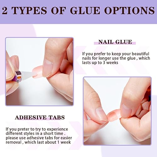 Miniatura 6 de Uñas postizas cortas a presión, color nude brillante, uñas postizas de otoño de ataúd mediano, juego de 24 uñas postizas reutilizables opacas, 12
