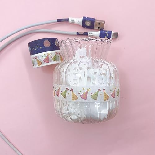 Miniatura 9 de YUBX Luminous Galaxy Washi - Juego de 12 rollos de cintas adhesivas decorativas que brillan en la oscuridad para artes, manualidades, diarios,