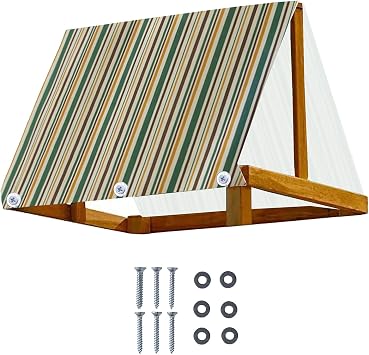 Replacement Canopy for Outdoor Swing - 43x90 inch Patio Swing Canopy Replacement, Kids Outdoor Sunshade Awning Waterproof Cover | Gazebo Pergola Accessories Sunscreen for Yard House Patio