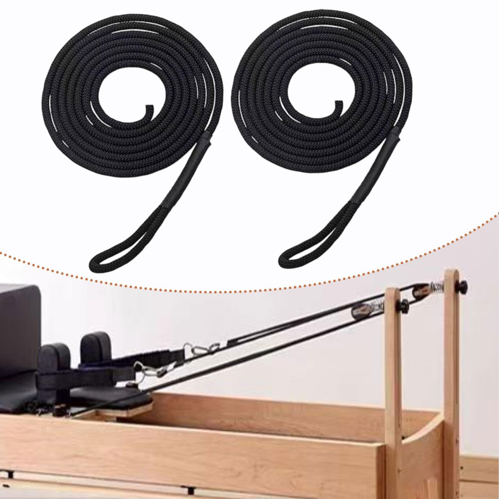 kowaku 2Pcs Pilates Reformer Pull Ropes Bands Professional Fitting Straps Parts for Yoga Pilates Core Bed Fitness Exercise Equipment