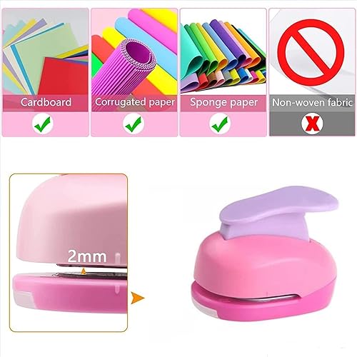 Miniatura 4 de CADY Crafts Punch - Perforadora circular de 1.5 pulgadas, perforadora de palanca, hecha a mano, 1.5 pulgadas, círculo