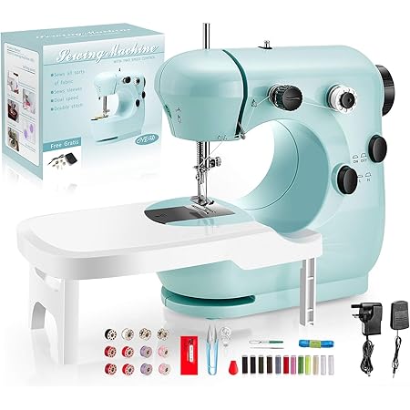 ldalax nahmaschine anfanger fur kinder tragbare nahmaschine mit fusspedal diy materialien elektrische haushalt nahen werkzeug fur haushalte anfanger kinder madchen amazon de kuche haushalt wohnen